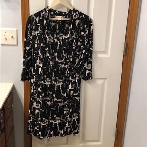Coldwater Creek woman’s 16 black white wrap dress